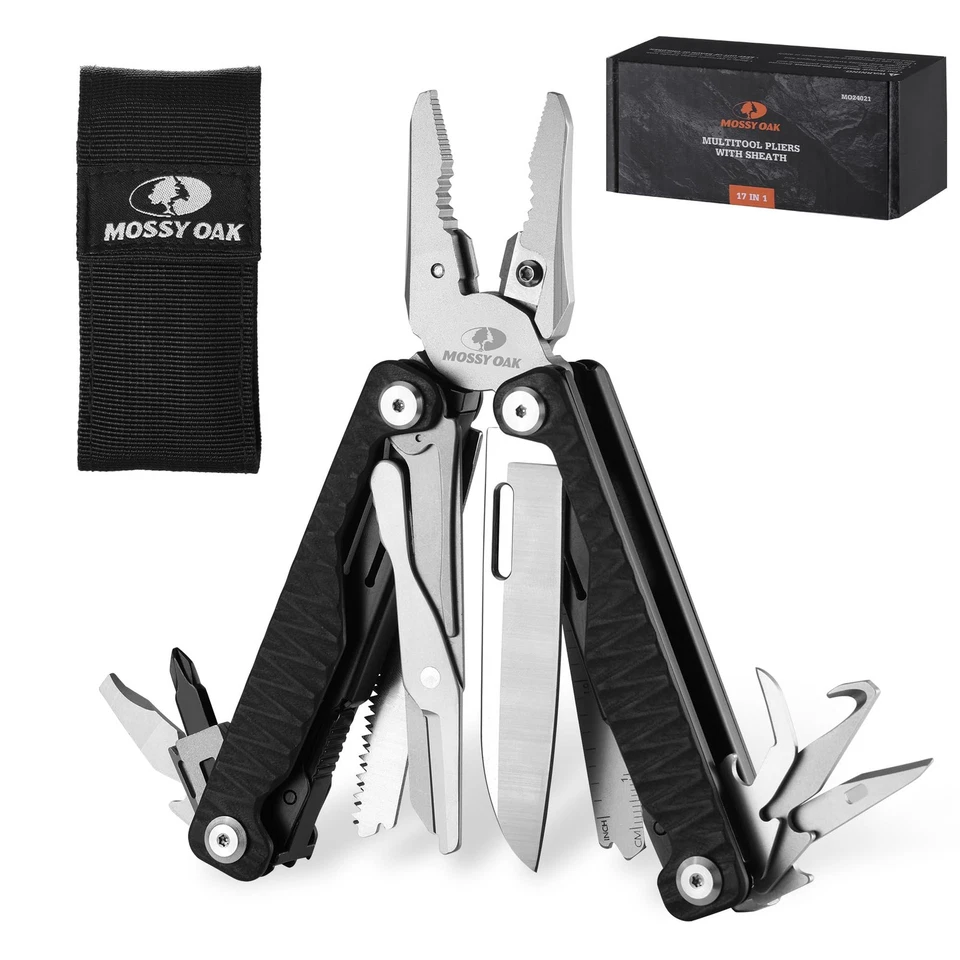 Multitool, 17-in-1 EDC Multi Tool with CNC-Machined Steel Pliers, G10 Anti-Sl... - Image 1 of 4