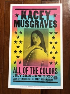 2019 2020 Hatch Show Print Poster Kacey Musgraves All Of The Colors CMHOF - Bild 1 von 6