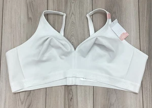 Lane Bryant Cacique Unlined Cotton No Wire Full Coverage Bra 48C White NWT - Picture 1 of 12