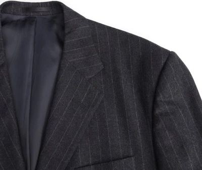 Ralph Lauren Purple Label Charcoal Striped Italian Blazer Jacket SportCoat 42 L - Image 1 of 4