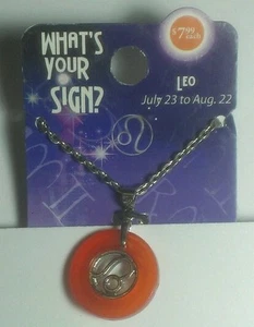 LEO WHAT'S YOUR SIGN ? ZODIAC PENDANT SILVER NECKLACE RET $7.99 - Bild 1 von 2