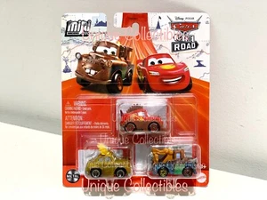 Disney Pixar Cars Mini Racers Rumbler Lightning McQueen Chieftess Mater NEW - Picture 1 of 2