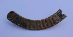 CAMBRIDGESHIRE REGIMENT BRASS SHOULDER TITLE BADGE - Picture 1 of 2