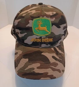 Gorra de camionero John Deere marrón camuflada ajustable con correa nueva otra - Imagen 1 de 6