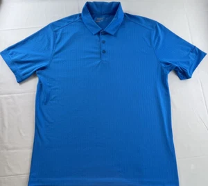 Nike Golf Men's Dri-Fit Blue 3 Button Short Sleeve Polo Size Large - Picture 1 of 10