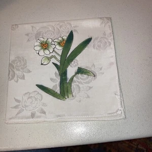Chinesisches handbemaltes Seidentaschentuch - Neu ohne Etikett - Bild 1 von 4