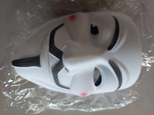 V for Vendetta Mask Anonymous Guy Fawkes Halloween Mask Hacker Mask - Picture 1 of 2