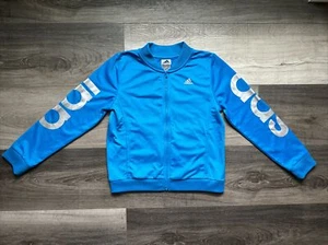 Adidas Jacket Youth Girls Extra Large (16) Blue Full Zip - Picture 1 of 5