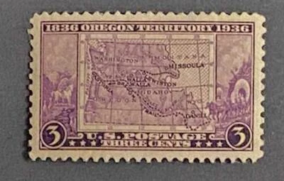 US STAMP #783, 3c Oregon Territory,  XF - S 91 OGph,  - Image 1 of 2