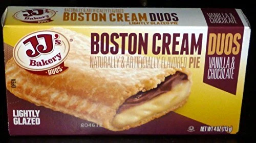 Jj's Bakery Lightly Glazed Boston Cream Pies 4oz Yummy Fruit Pie Snack 6 Pack