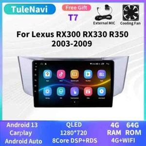 Pantalla de radio estéreo para automóvil GPS CarPlay para Lexus RX300 RX330 RX350 RX400H 2003-2009 - Imagen 1 de 32