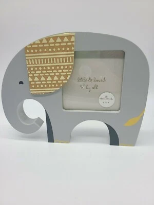 Marco de fotos de elefante Hallmark Livy largo gris amarillo 4x4 Foto 1 de 4