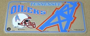 Tennessee Oilers 97 Mirror background License Plate Sign 1st Season NFL History 