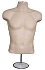 Male Mannequin Upper Body Tanned Colour With Stand