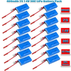 400mAh 7.4V 30C 2S LiPo Battery JST Plug for Micro FPV Drone Racing Quadcopter - Picture 1 of 18