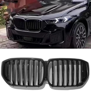 BMW X5 G05 Model 2023 On LCI Gloss Black Single Slat Kidney Grill Grills - Photo 1/6