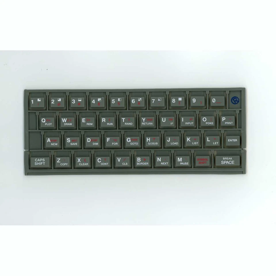 Gummimatte Tastatur grau für Sinclair ZX Spectrum 16k / 48k Retro Neu - Bild 1 von 1