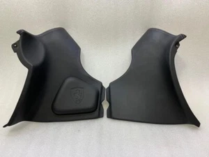 ORIGINAL OEM FERRARI 612 F137 Scaglietti CONSOLE BLACK LEATHER KNEE PAD SCUDERIA - Picture 1 of 7