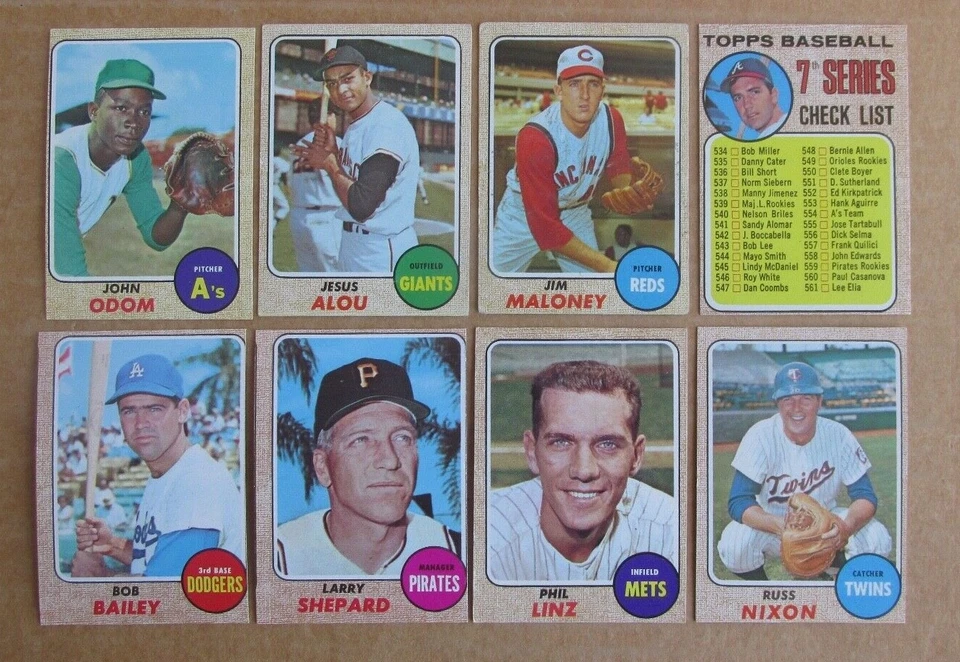 1968 TOPPS BASEBALL CARD SINGLES #286-598 COMPLETE YOUR SET U-PICK UPDATED 11/9 - Image 1 of 1