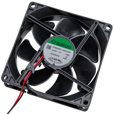 Fan 24V DC 1,44W 92x92x25mm 87,5m³/h 3000U/Min 87,5m³/h Sunon EF92252S11000UA99 - Image 1 of 4