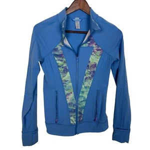 Ivivva Lululemon Blue Jacket Thumbholes Girls 14 - Picture 1 of 8