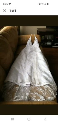 Vestido Maggie Sottero Lilly S724 Encaje y Lentejuelas Línea A 10 Grande Foto 1 de 4