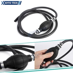 10mm Liquid Oil Water Fluid Transfer Siphon Hand Pump Kit Manual Fuel Gas Tank - Picture 1 of 12