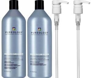 PUREOLOGY STRENGTH CURE BLONDE SHAMPOO 1 L AND CONDITIONER 1 L WITH PUMPS