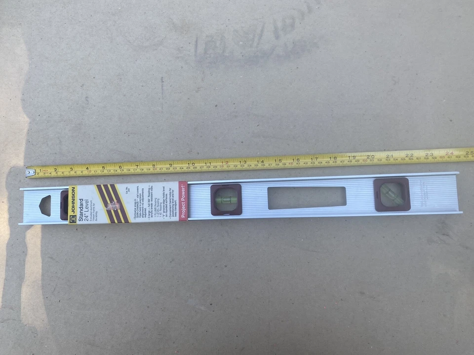 Johnson Level 24" Extruded Aluminum I-Beam Level Made in USA Nos - Image 1 of 1