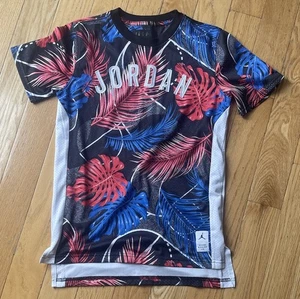 Nike Air Jordan ASAHD KHALED JUNGLE Multi-Color Boy's Jersey Tee Sz Large  - Picture 1 of 4