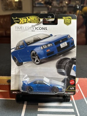 Hot Wheels Premium Car Culture 2025 Timeless Icons 4/5 Nissan Skyline GT-R R34 Foto 1 de 4