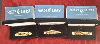 3 cuchillos con mango de árbol de Navidad Case Select Baby Butterbean, Peanut y Gunstock Foto 1 de 4