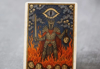 Manuscript Illuminated fan art of Sauron, the Dark Lord  | MTG Satirical Fan ARt - Image 1 of 3