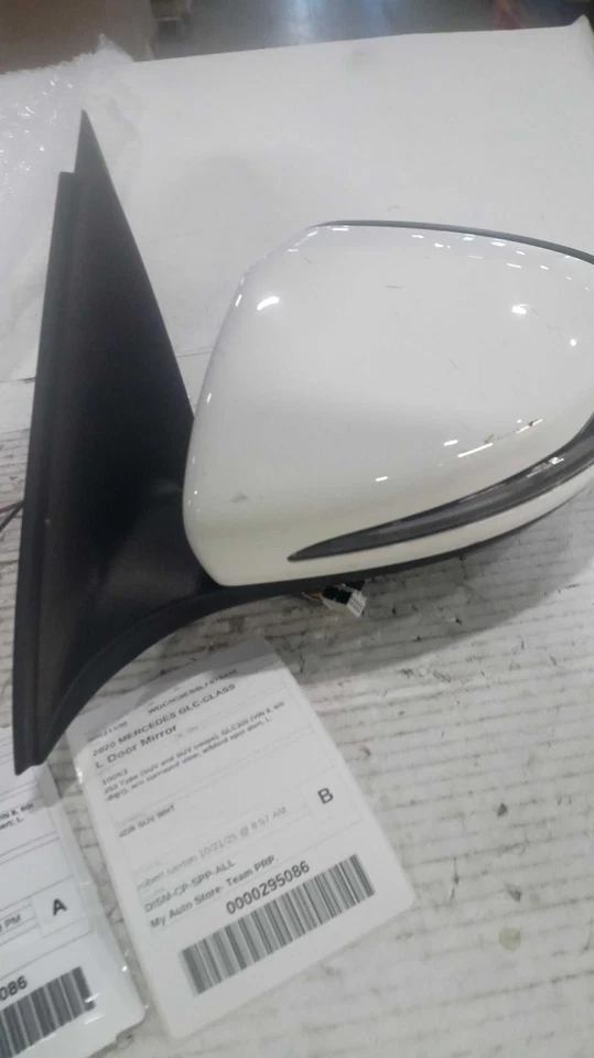 2020 Mercedes-Benz GLC-Class Left Door Mirror Assembly White 627734 59K Miles - Imagem 1 de 4