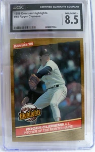 1986 Donruss Highlights Roger Clemens #18 CGC 8.5 NM/MINT+ - Picture 1 of 2