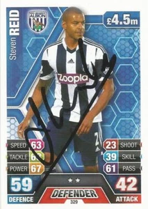 TARJETA COLECCIONABLE MATCH ATTAX FIRMADA POR STEVEN REID WEST BROM 2013/2014 + CERTIFICADO DE AUTENTICIDAD - Imagen 1 de 1