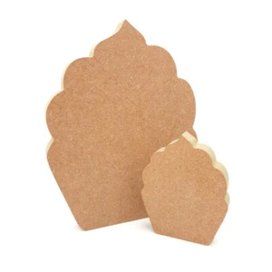 Forma cupcake indipendente MDF legno artigianale bianco18mm grande decoupage matrimonio - Foto 1 di 3