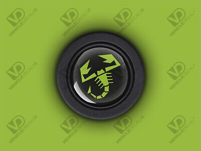 Fiat Abarth Compatible Scorpion Green Steering Wheel Horn Push Button 60mm • 23.04€