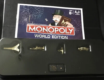 Monopoly Here & Now World Edition*SPARES ONLY* Full Set Of 4 Tokens & 2 Dice - Image 1 of 4