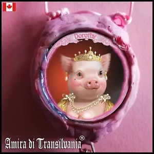 jewel little girl child baby necklace talisman pendant amulet mini pig charm kid - Foto 1 di 12
