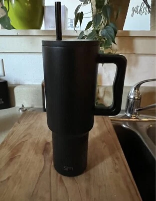 Simple Modern 40oz Tumbler with Handle and Silicone Straw Lid - Black - Image 1 of 2