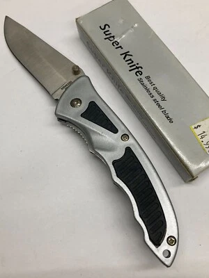 Cuchillo plegable táctico con interruptor de pulgar, bloqueo de revestimiento hoja lisa C-867SS Foto 1 de 4