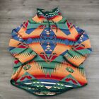 Pull en tricot vintage pour femme Chaps Navajo Aztèque imprimé capuchon XL années 90 an 2000