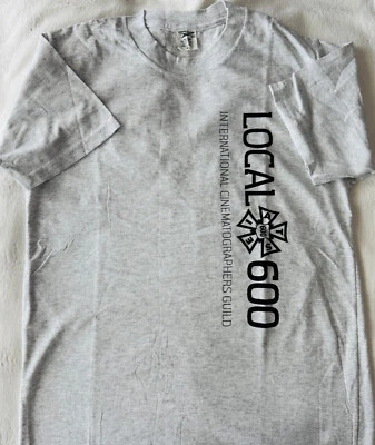 NEW LOCAL 600 International Cinema Guild Crew T-Shirt Size M 99% Cotton Gray - Image 1 of 3