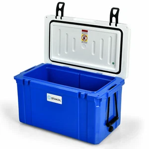 STAKOL 79 Quart Portable Cooler Ice Chest Leak-Proof 100 Cans Ice Box Camping - Picture 1 of 6