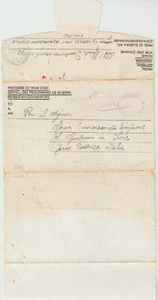 1946 P O W CAMP 132 SIEGEL KYMBERLEY PARK WYMONDHAM NORFOLK BRIEFBLATT NACH ITALIEN - Bild 1 von 3