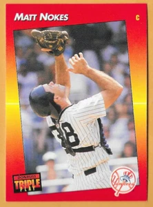 Matt Nokes New York Yankees #178 - Donruss Triple Play casi nuevo-como nuevo 1992 - Imagen 1 de 2