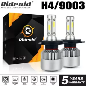 H4 9003 LED Headlight Bulbs Conversion Kit Hi/Low Dual Beam For Car & Motorcycle - Picture 1 of 13