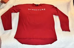Vintage 90s Mens Structure Longsleeve T-shirt Size Medium Spellout - Picture 1 of 7