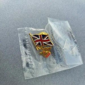 UK Union Jack Flag LOOM Moose Fraternal New Lapel Hat Jacket Pin  - Picture 1 of 2